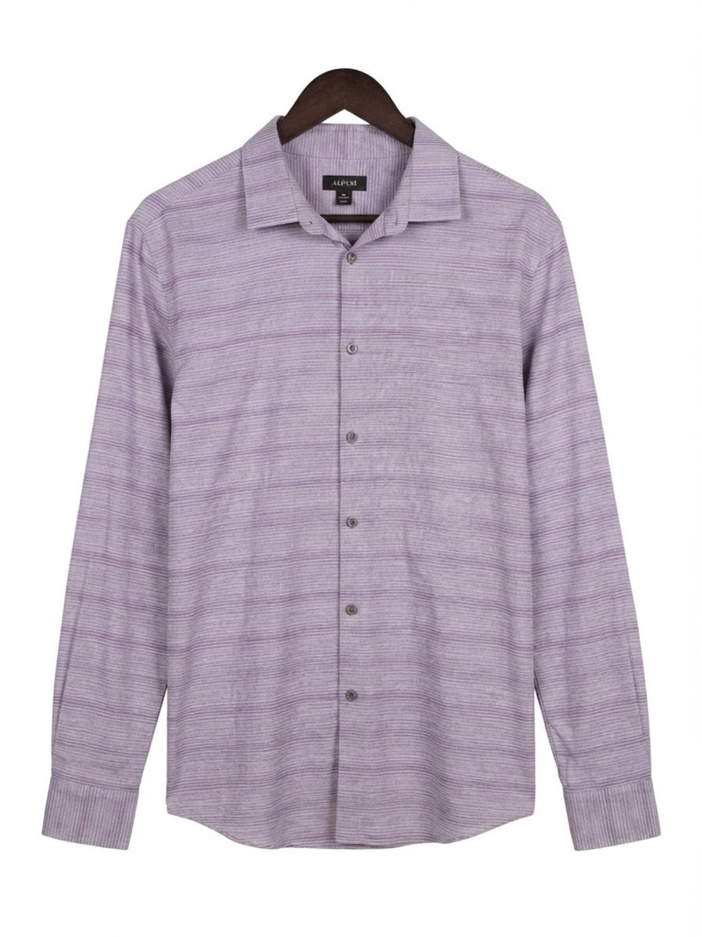 Alfani Lavender Striped Long-Sleeve Dress Shirt